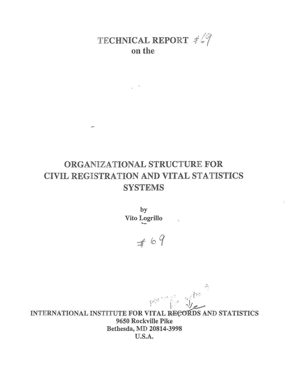 Civil Registration and Vital Statistics Systems