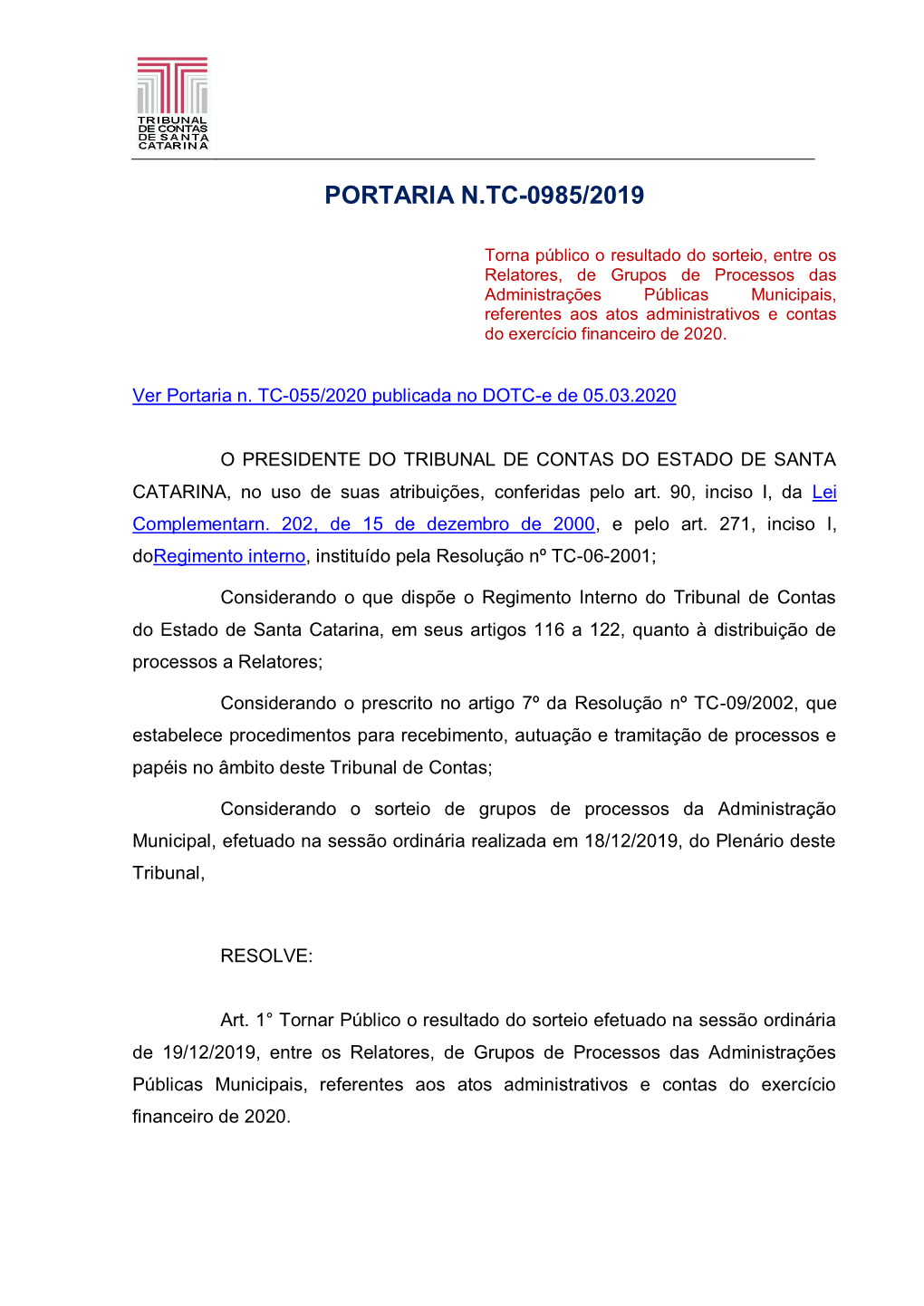 PORTARIA N.TC 0985-2019 CONSOLIDADA.Pdf