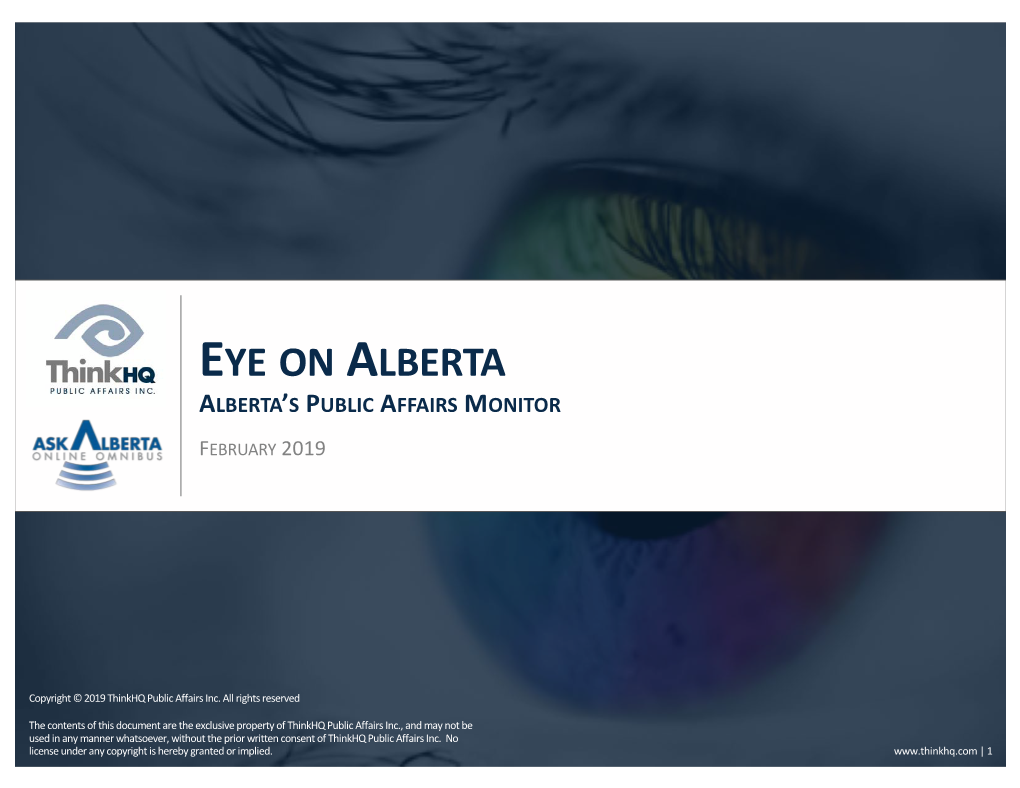 Alberta Leader Evaluations February 2019