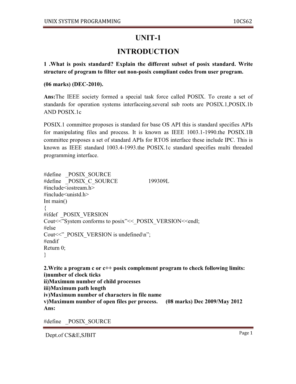 Cse-Vi-Unix System Programming [10Cs62]-Solution