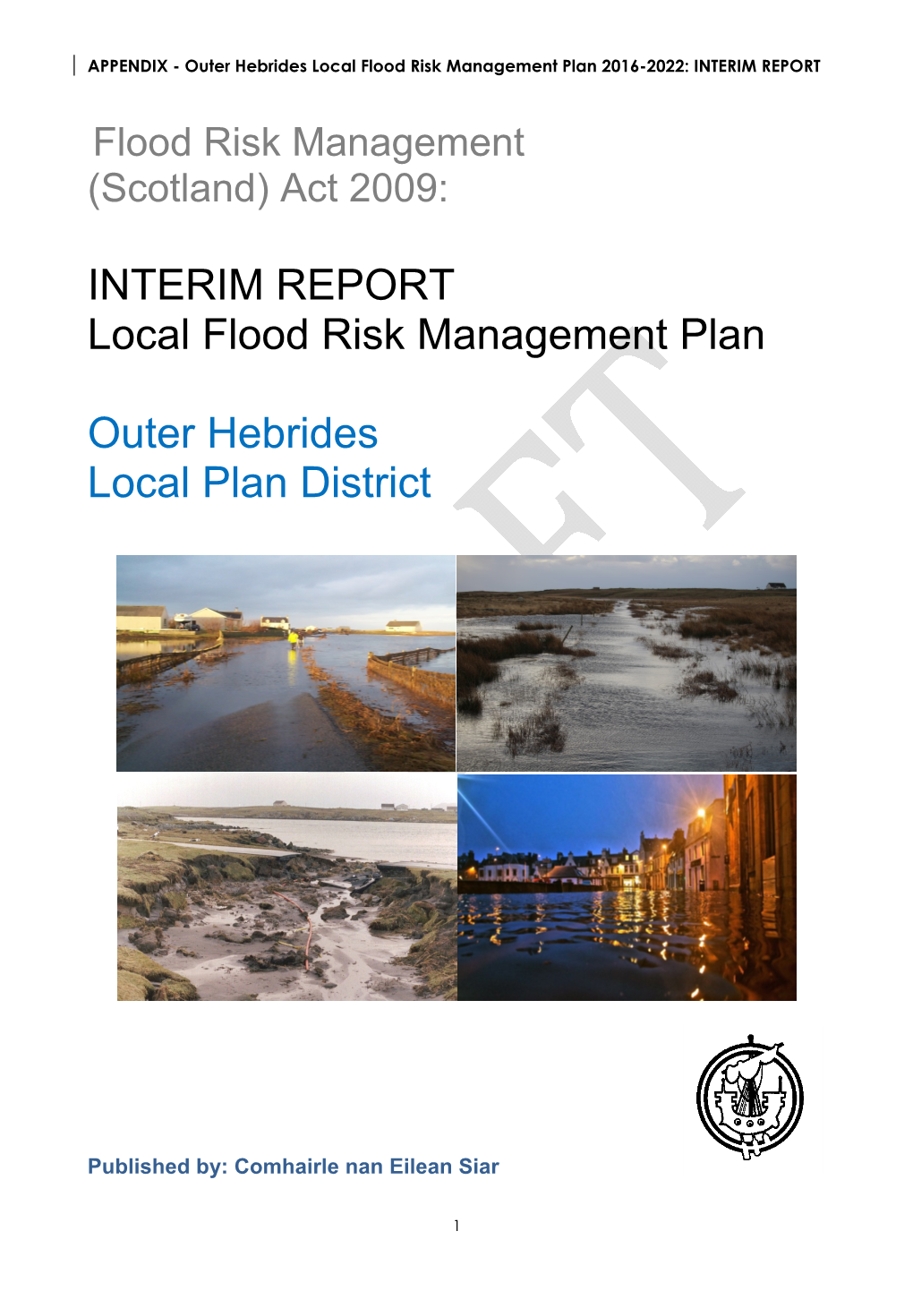 INTERIM REPORT Local Flood Risk Management Plan Outer Hebrides