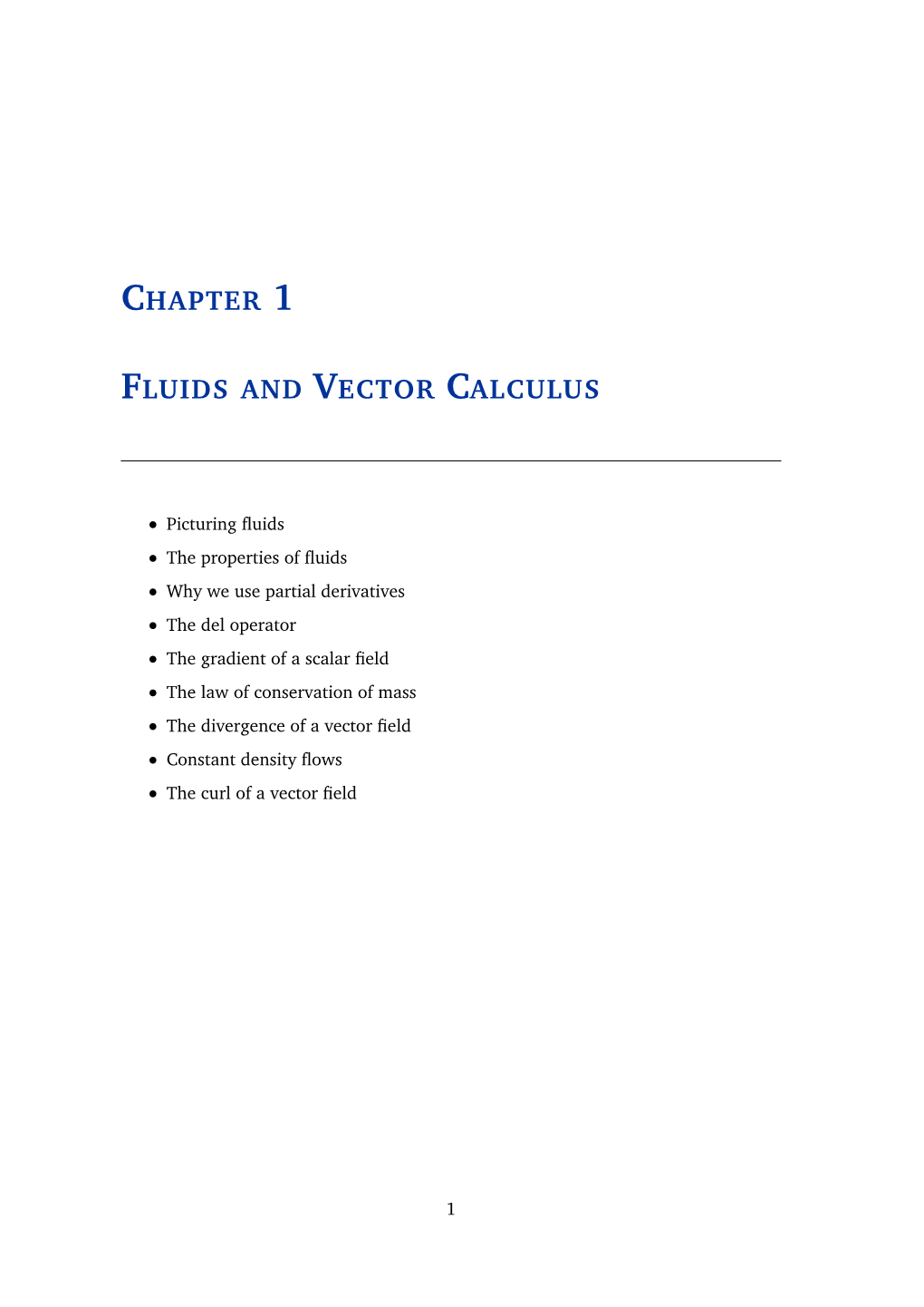 Chapter 1 Fluids and Vector Calculus