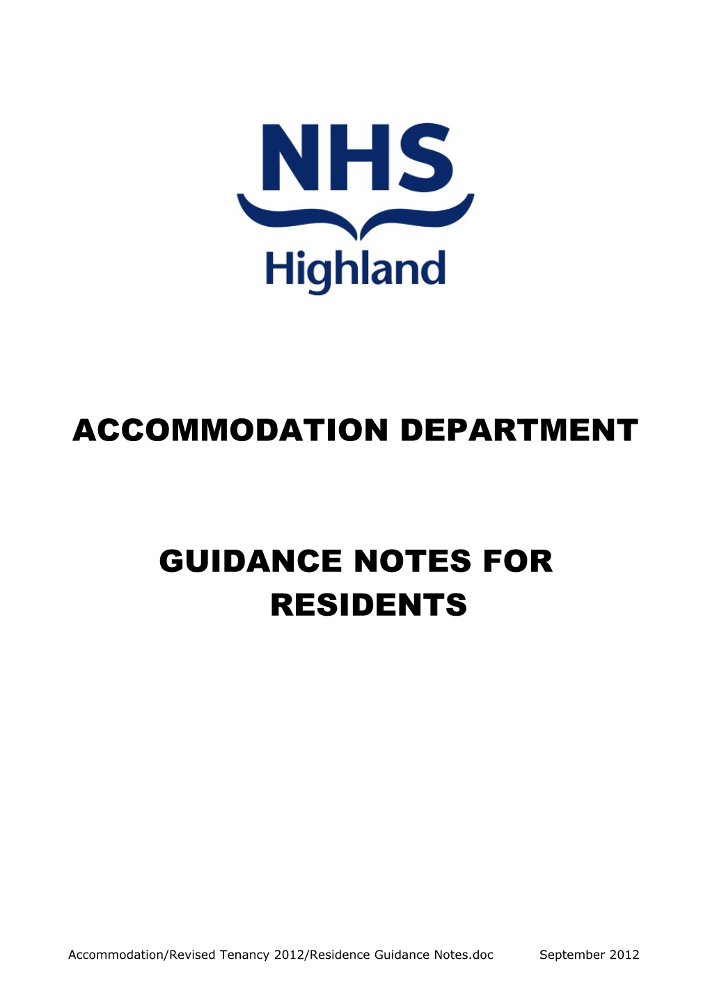 Guidance Notes for Residents