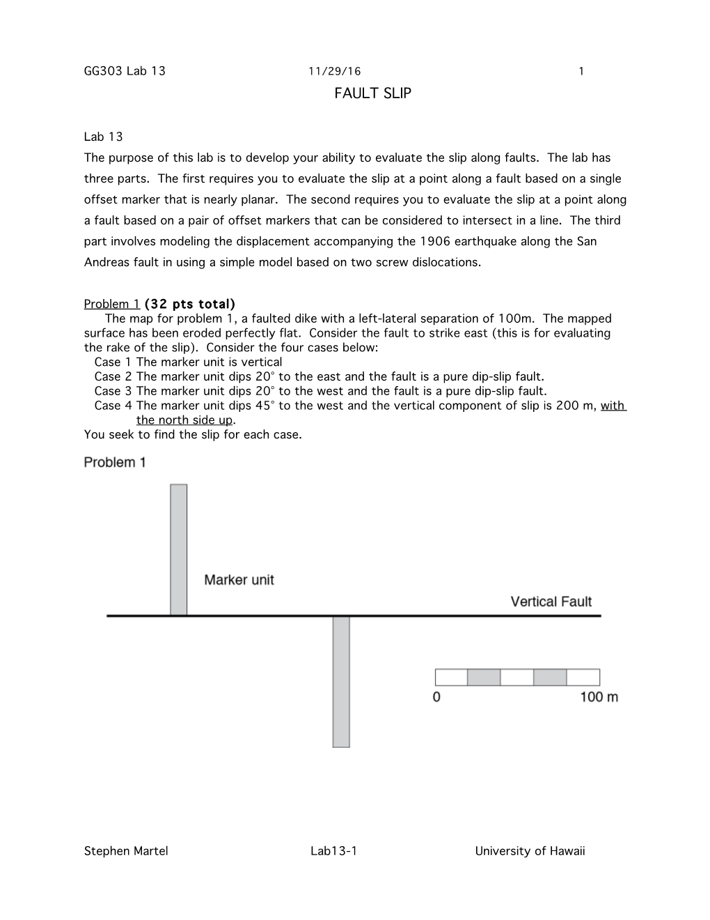 Lab 13: Fault Slip