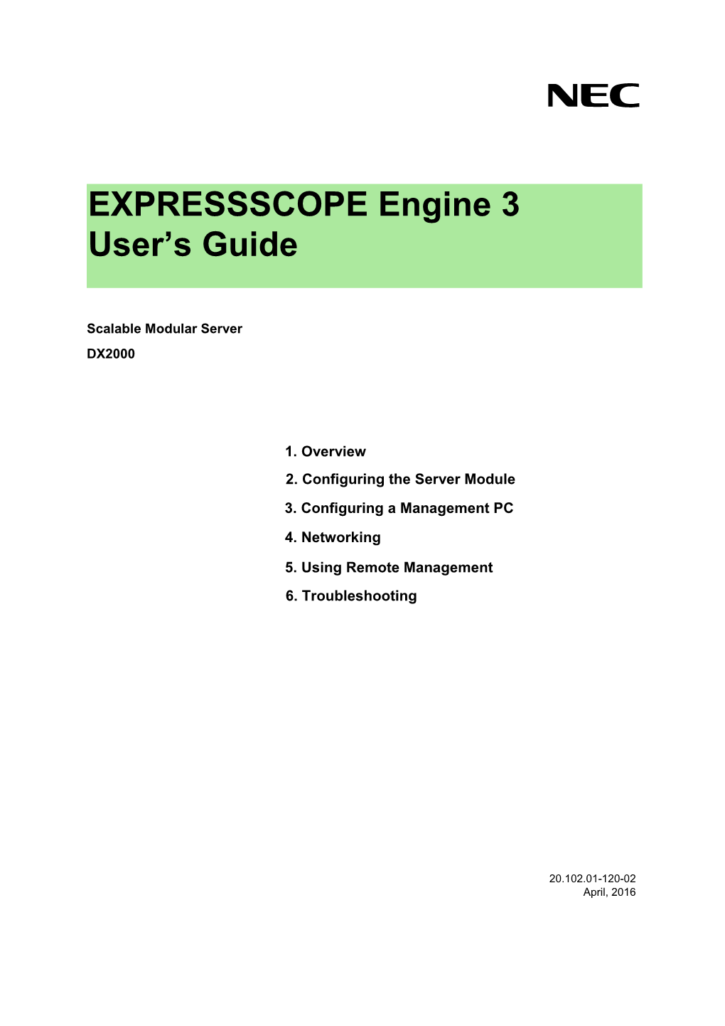 EXPRESSSCOPE Engine 3 User's Guide