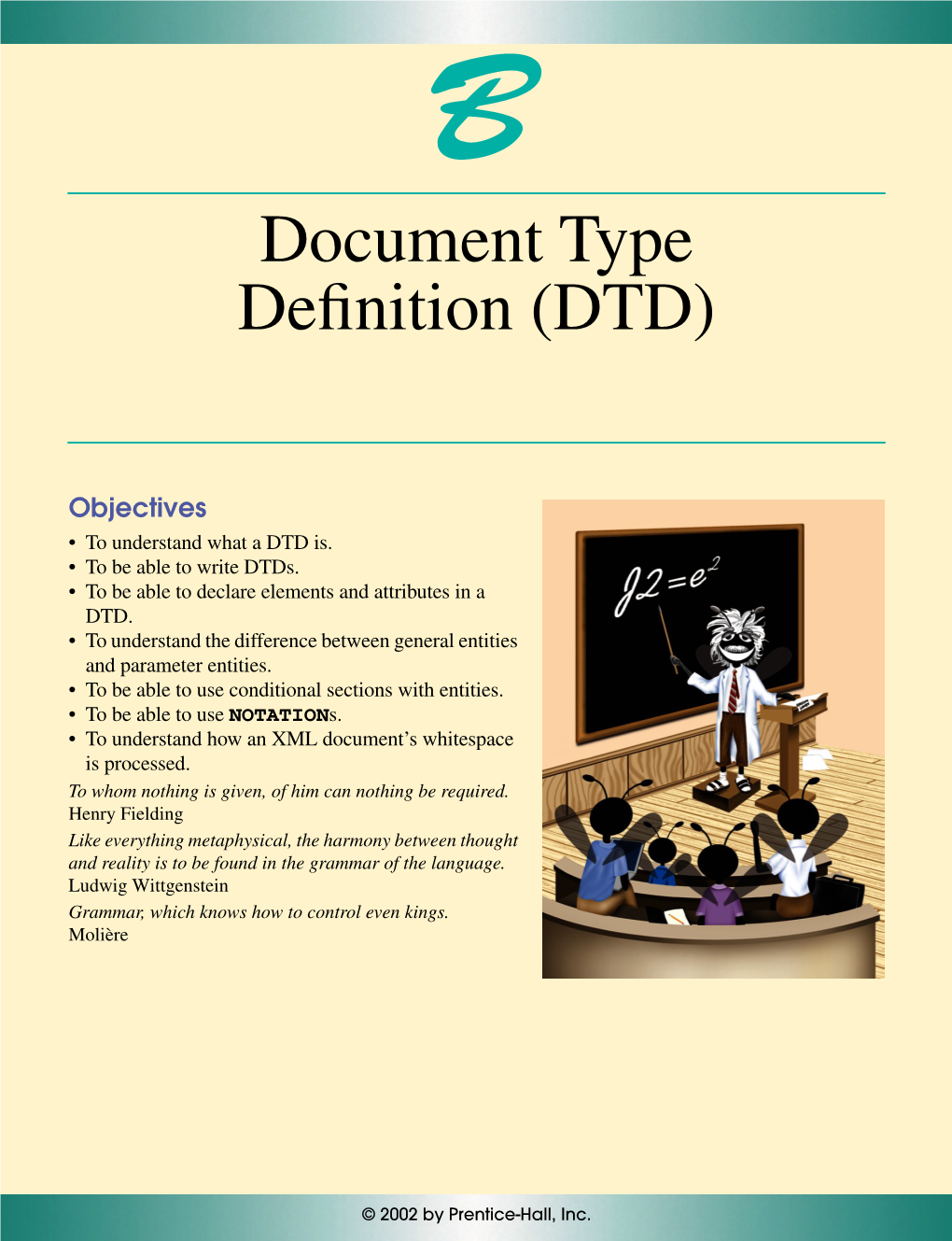Document Type Definition (DTD) Appendix B