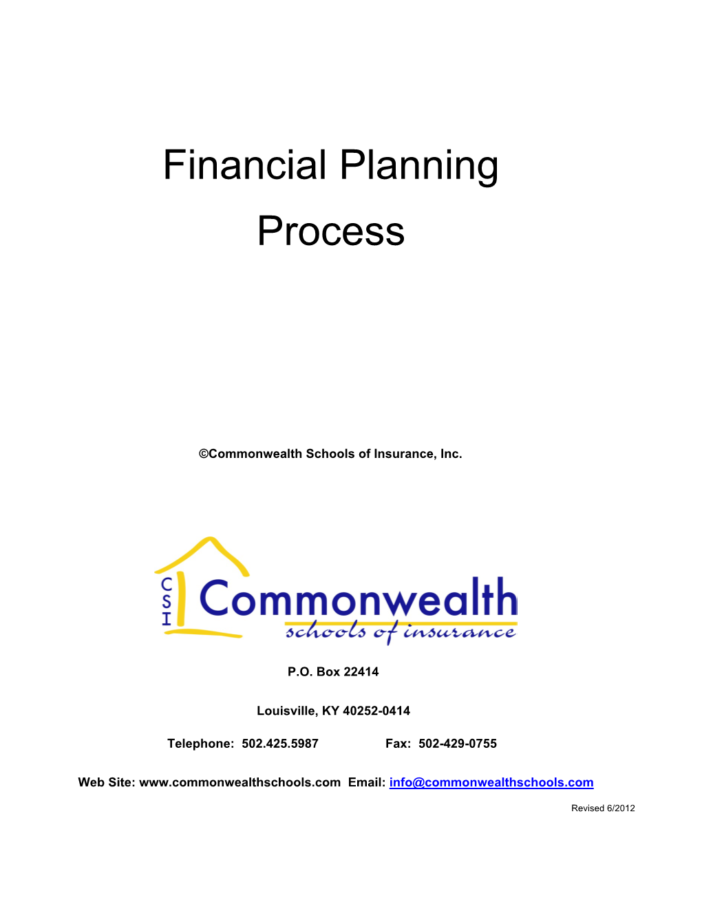 Financial Planning Process