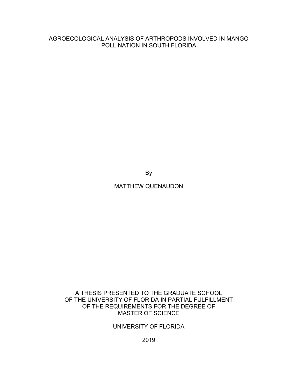 University of Florida Thesis Or Dissertation Formatting