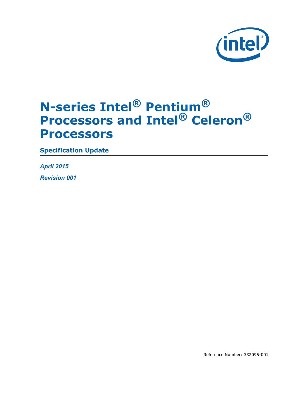 N-Series Intel® Pentium® Processors and Intel® Celeron® Processors