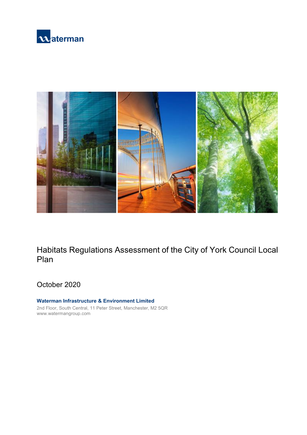 Habitats Regulations Assessment of the City of York Council Local Plan