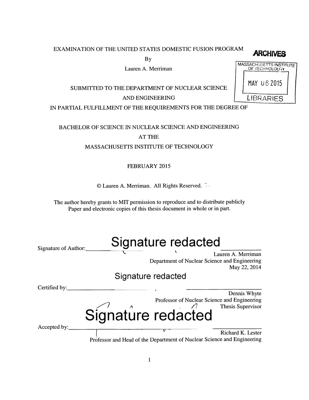 Signature Redacted %