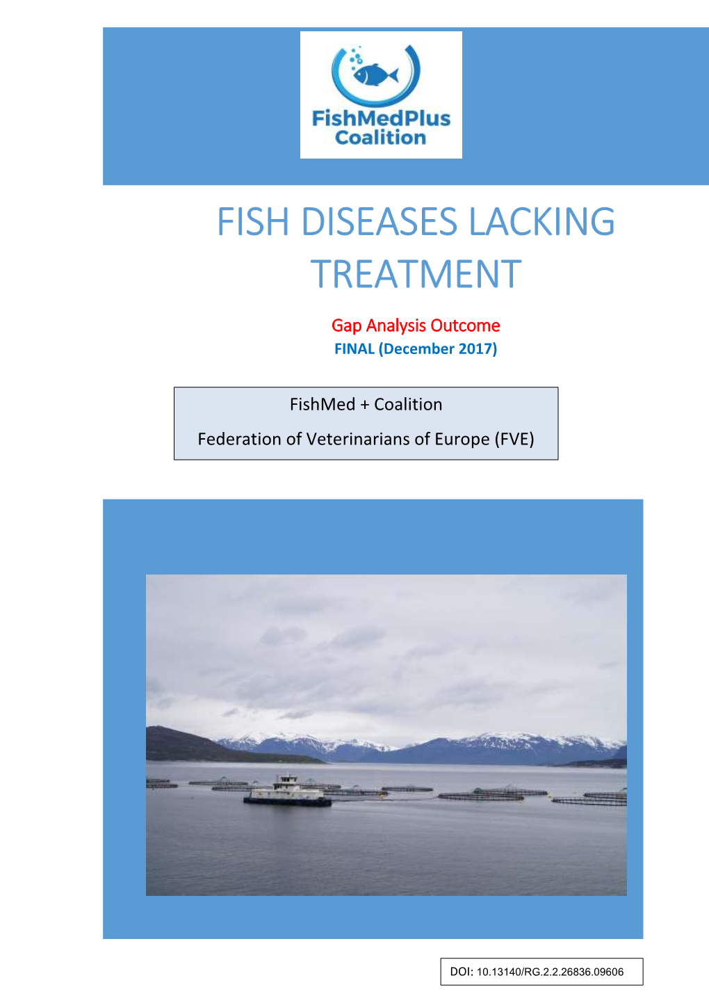 FISH DISEASES LACKING TREATMENT Gap Analysis Outcome FINAL (December 2017)