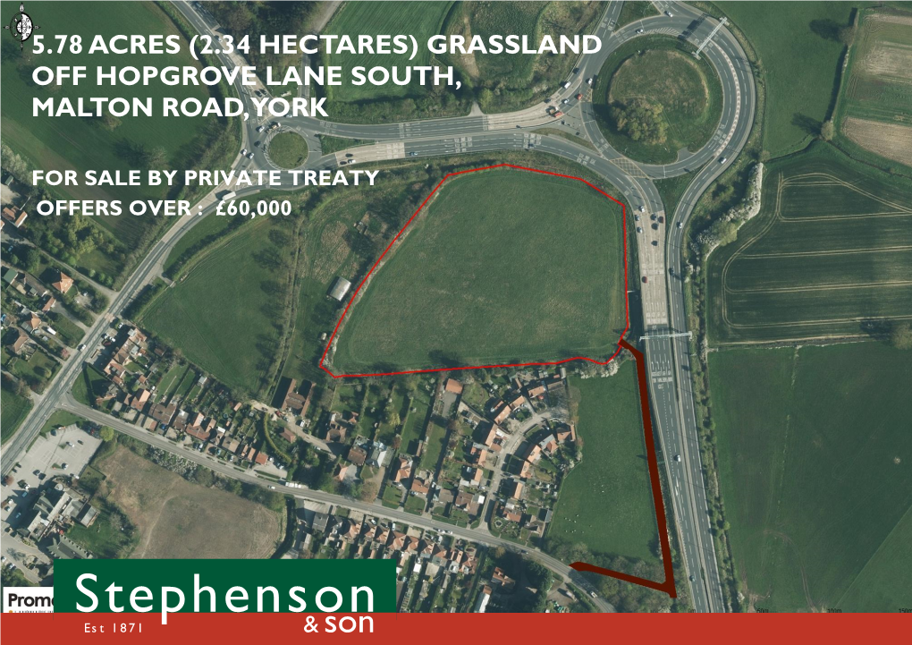 5.78 Acres (2.34 Hectares) Grassland Off Hopgrove Lane South, Malton Road, York