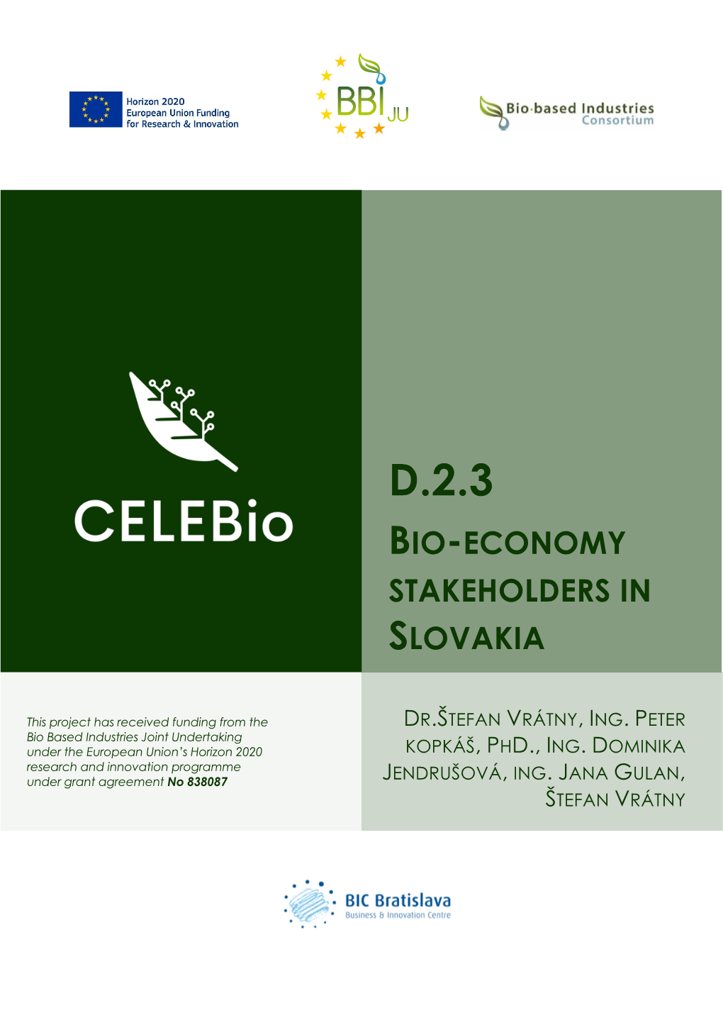 Bio-Economy Stakeholders in Slovakia