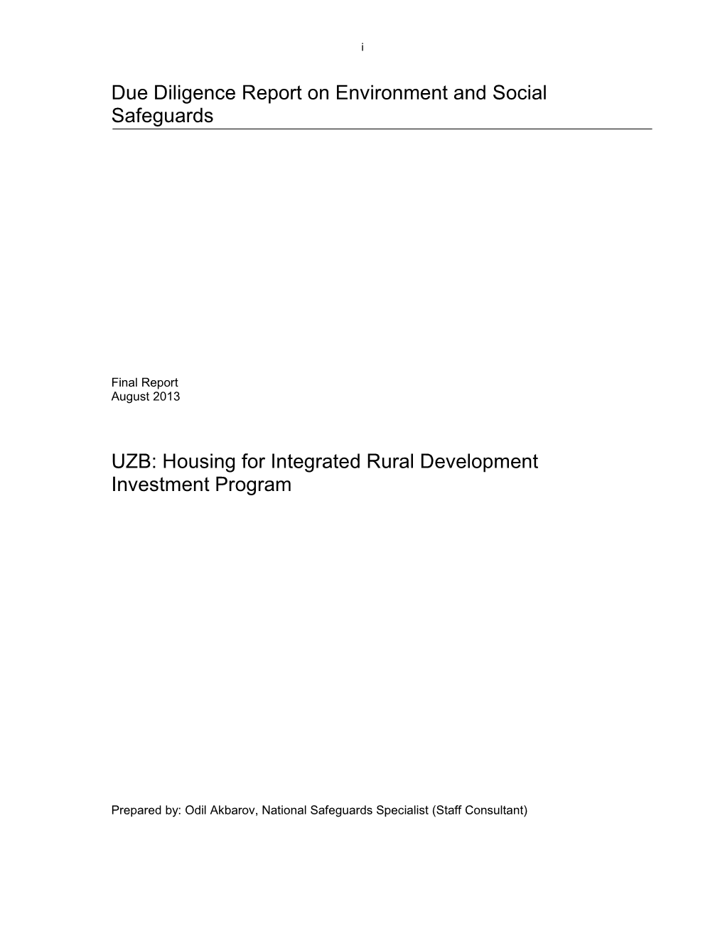 44318-025: Housing for Integrated Rural Development Improvement Program