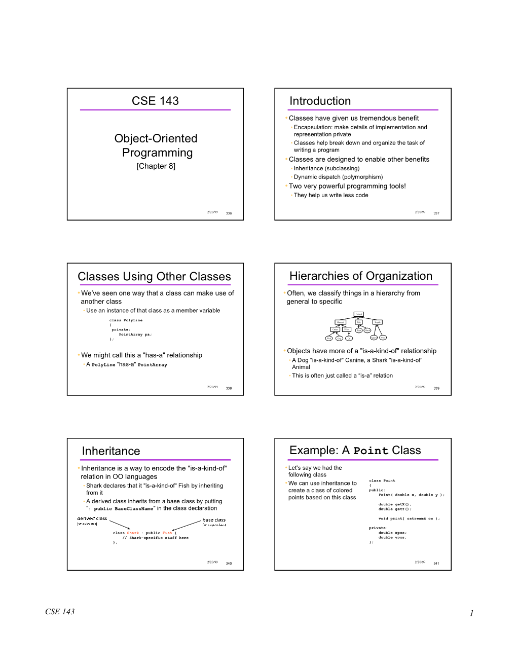 Object-Oriented Programming