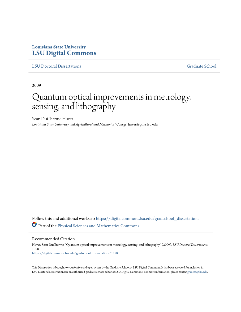 Quantum Optical Improvements in Metrology, Sensing, and Lithography