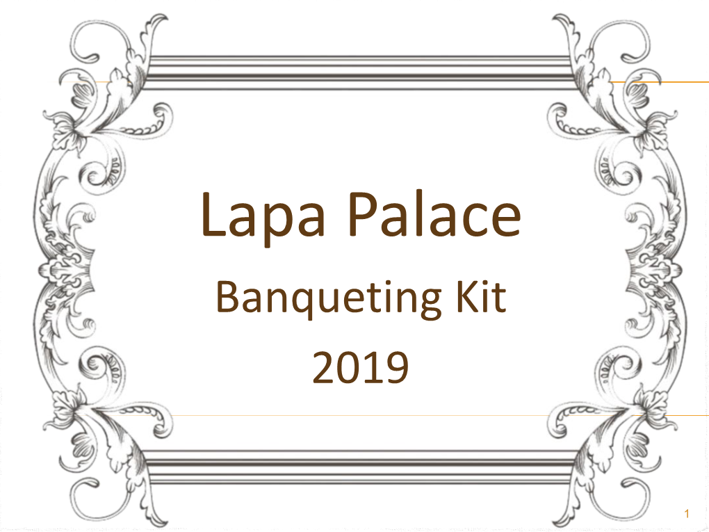 Banqueting Kit 2019