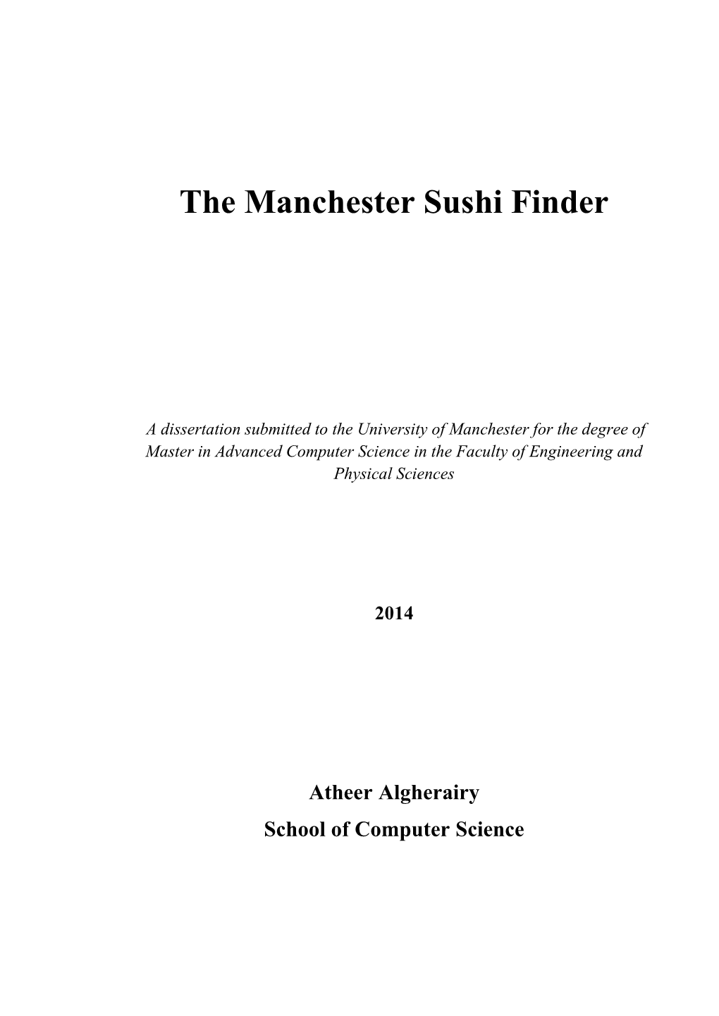 The Manchester Sushi Finder