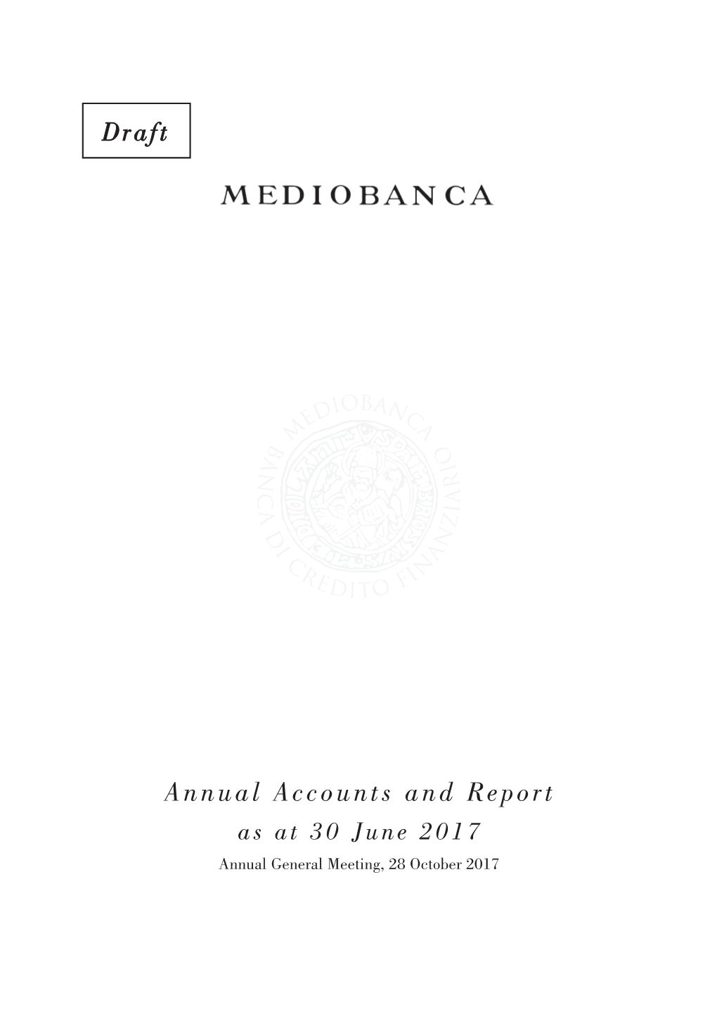 Annual Accounts and Report Draft