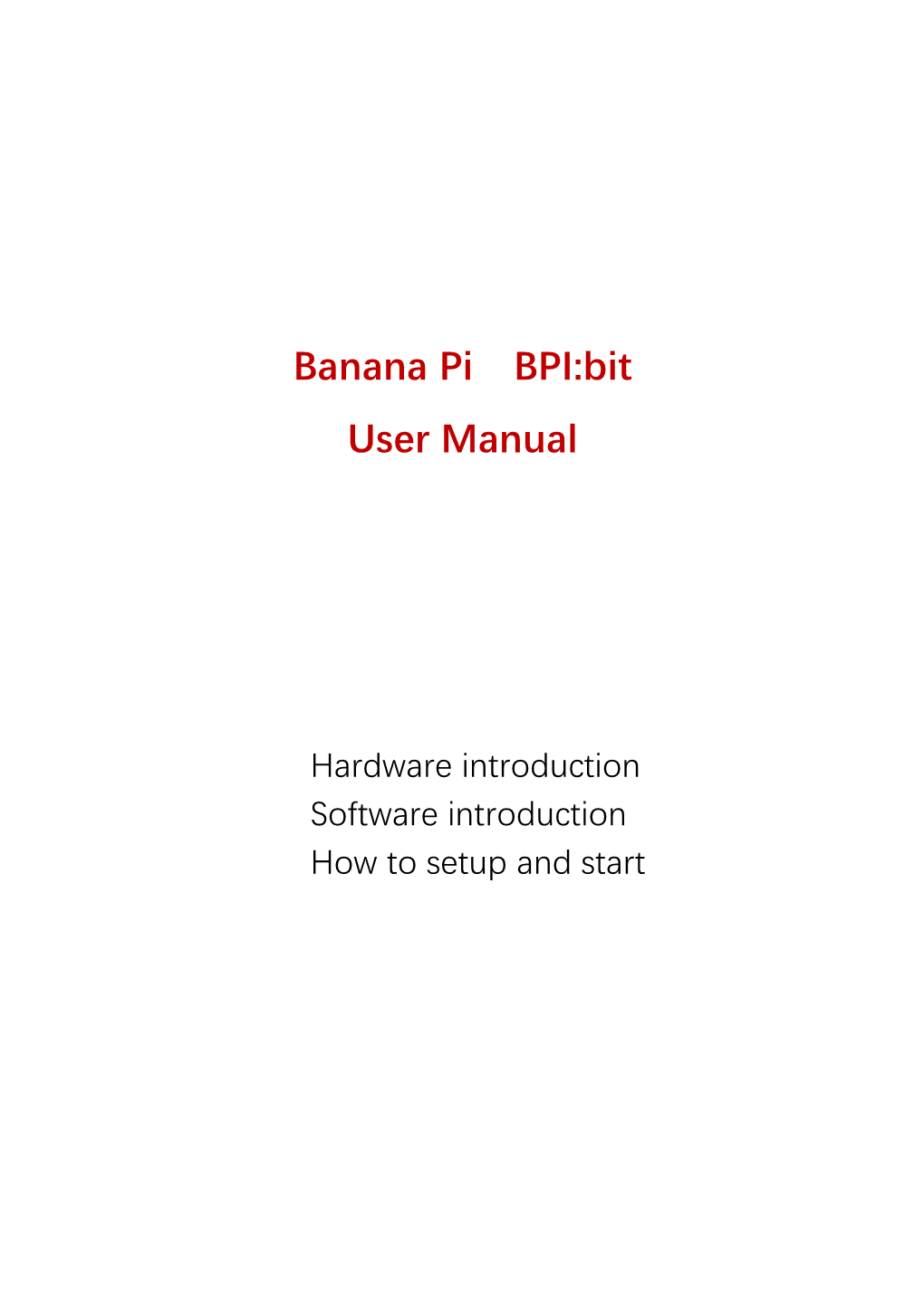 Banana Pi BPI:Bit User Manual