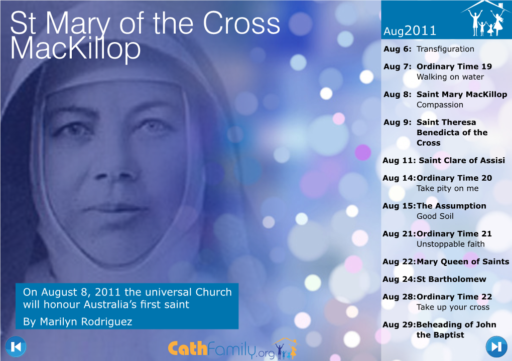 St Mary of the Cross Mackillop Will Be Added to the Solemnities of the Australian Church