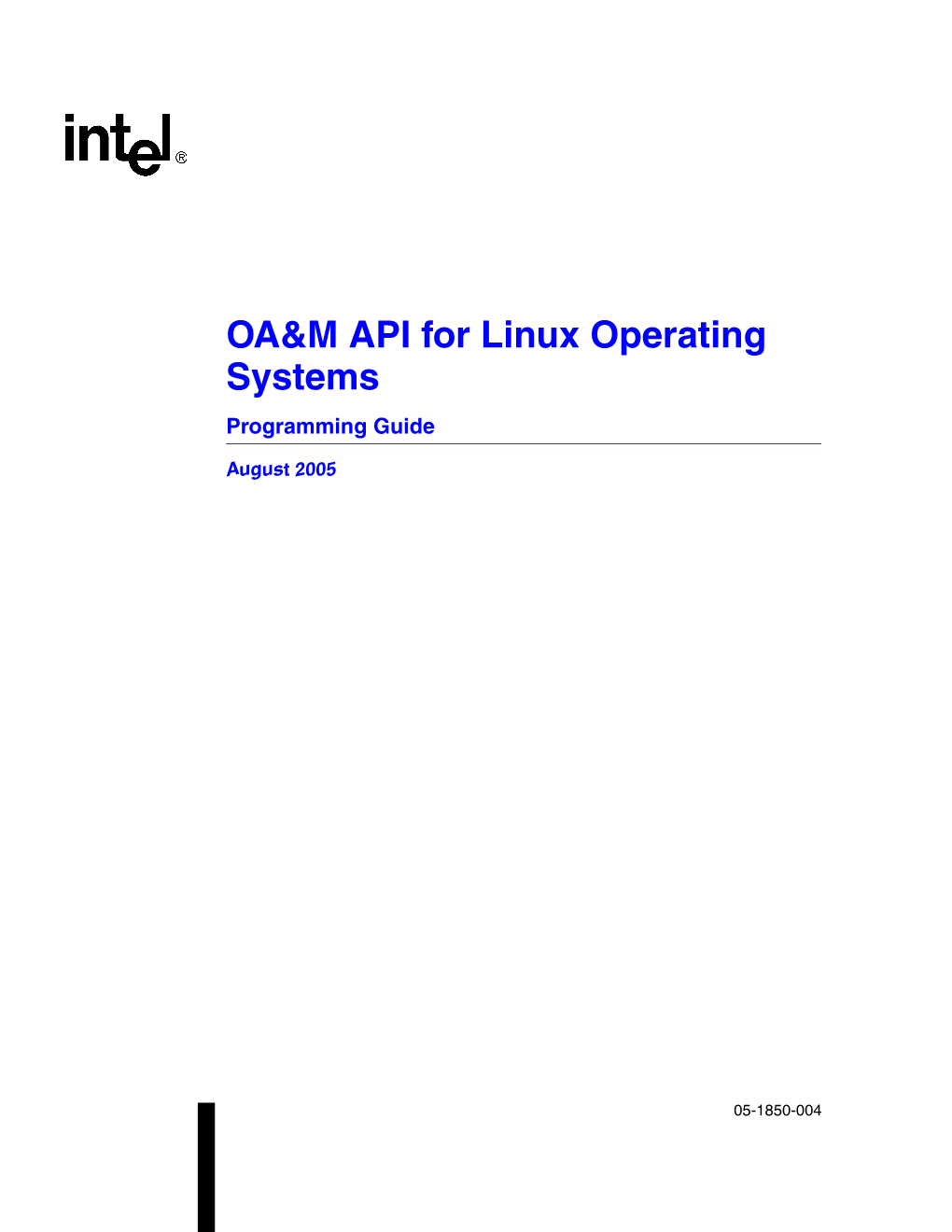 OA&M API for Linux Operating Systems Programming Guide