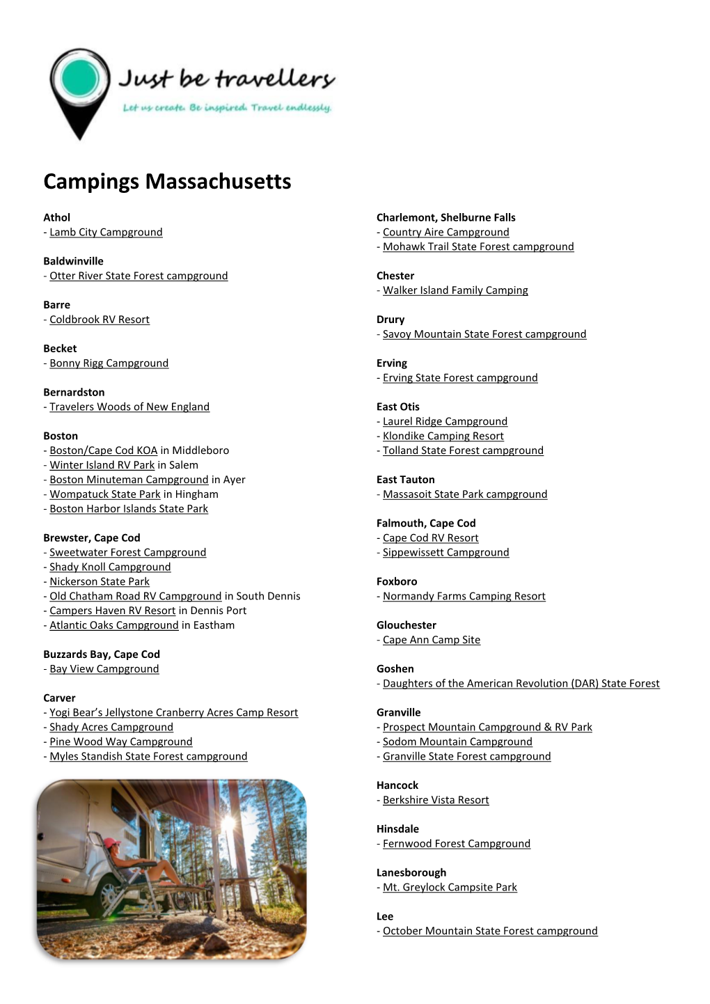 Campings Massachusetts