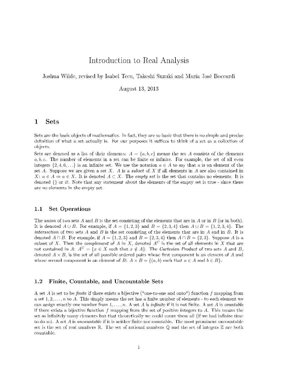 Introduction to Real Analysis