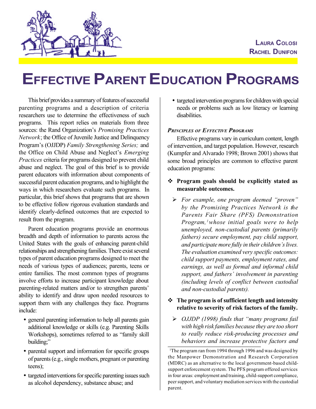 Effective Parenting Education Programs