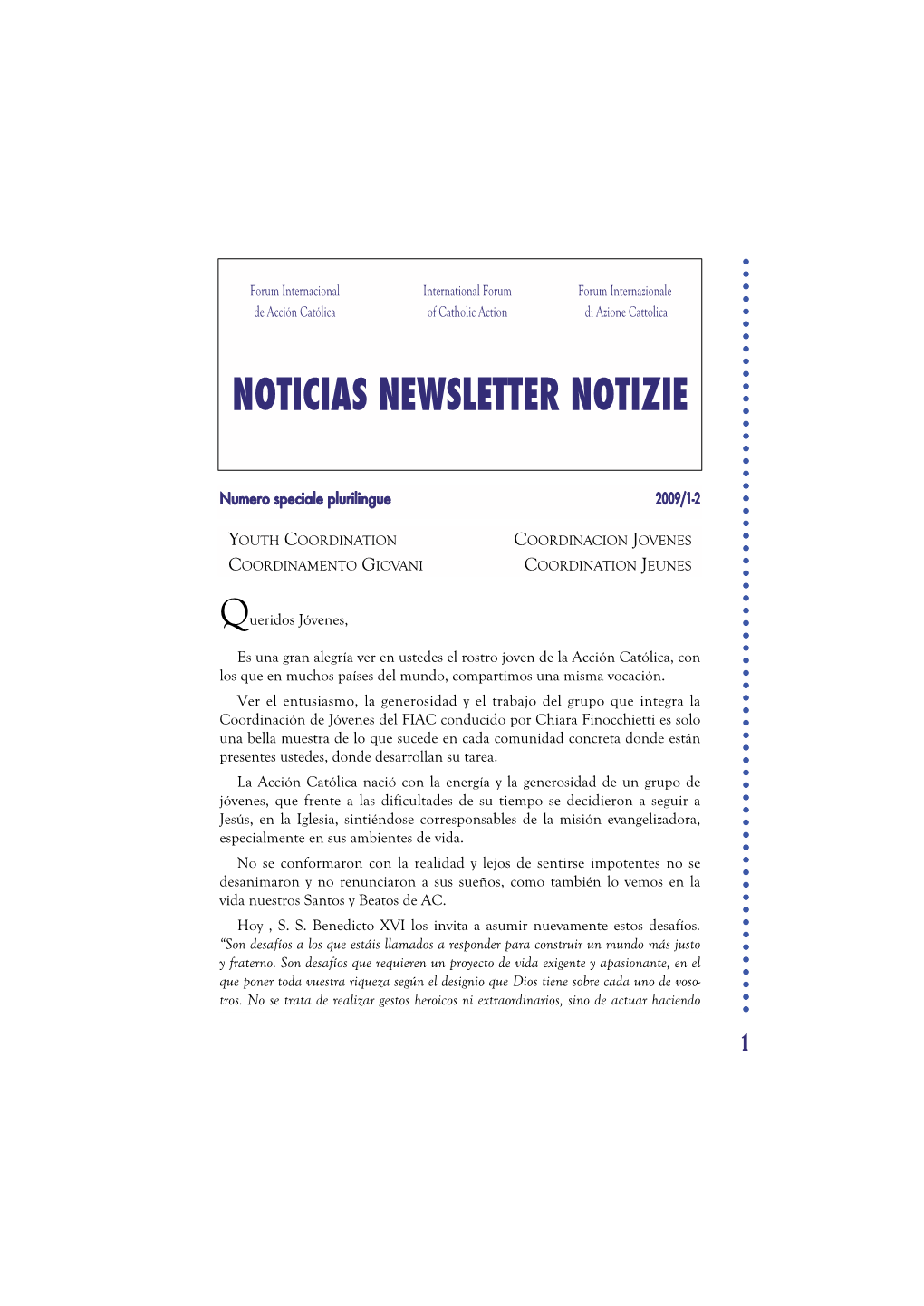 Noticias Newsletter Notizie