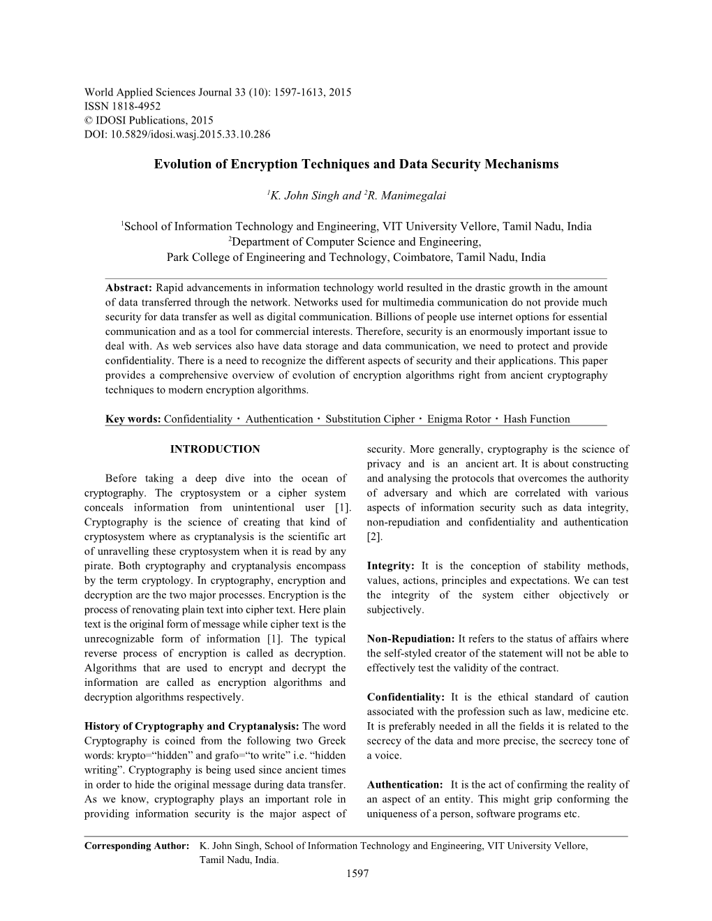 Evolution of Encryption Techniques and Data Security Mechanisms