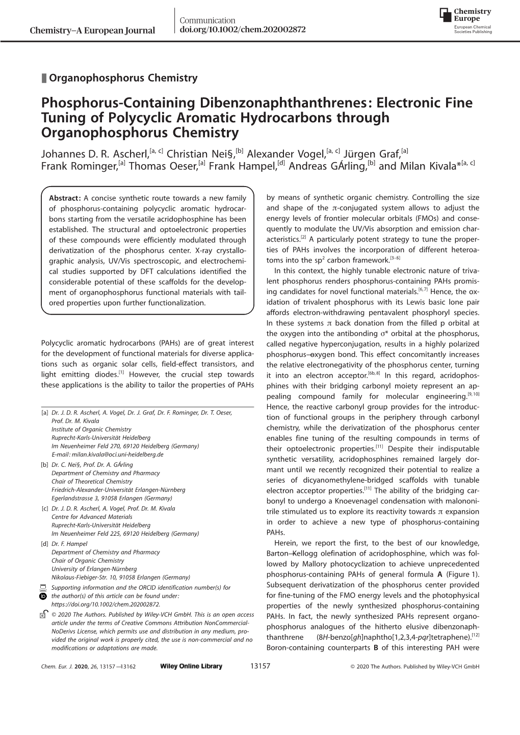 Organophosphorus Chemistry