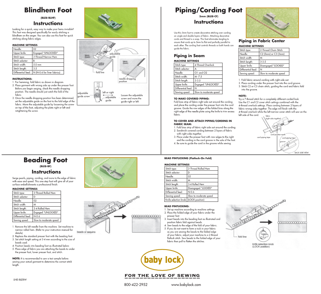 Piping/Cording Foot