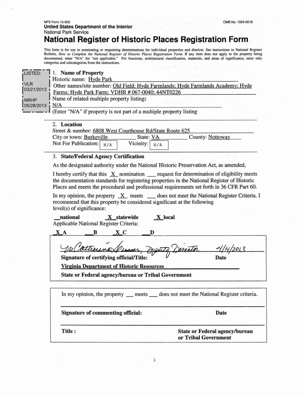 Nomination Form, Gloucester Point, VA, DATA Investigations, LLC, 2009, Section 8, Page 9