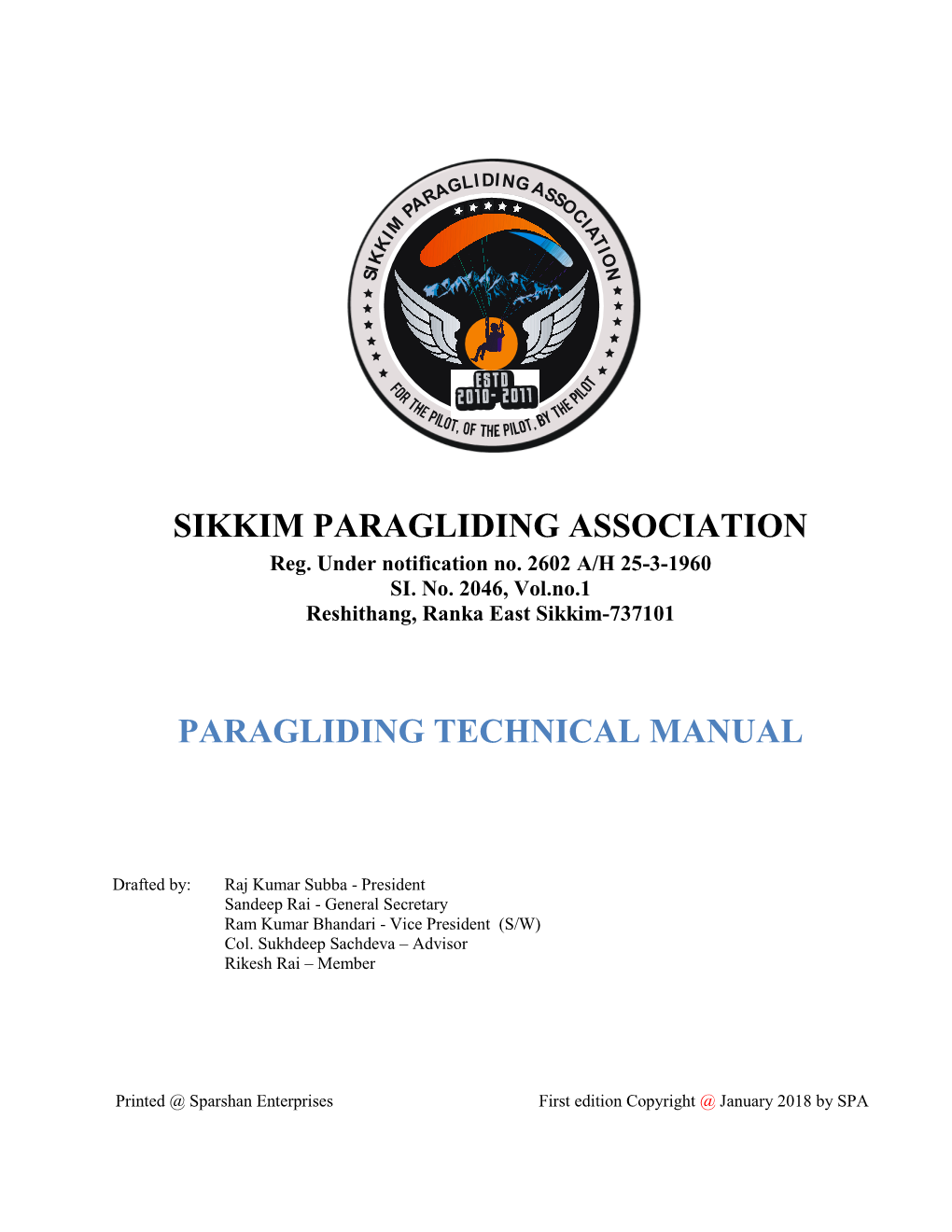 Paragliding Technical Manual