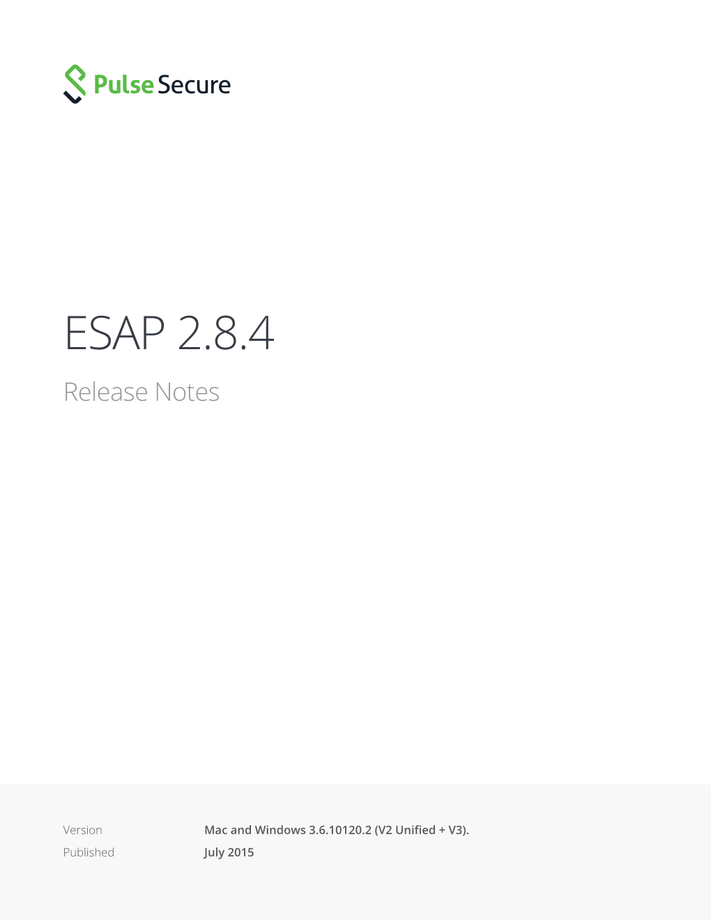 ESAP 2.8.4 Release Notes