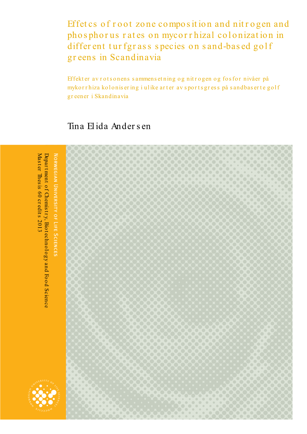 Effetcs of Root Zone Composition and Nitrogen and Phosphorus Rates On