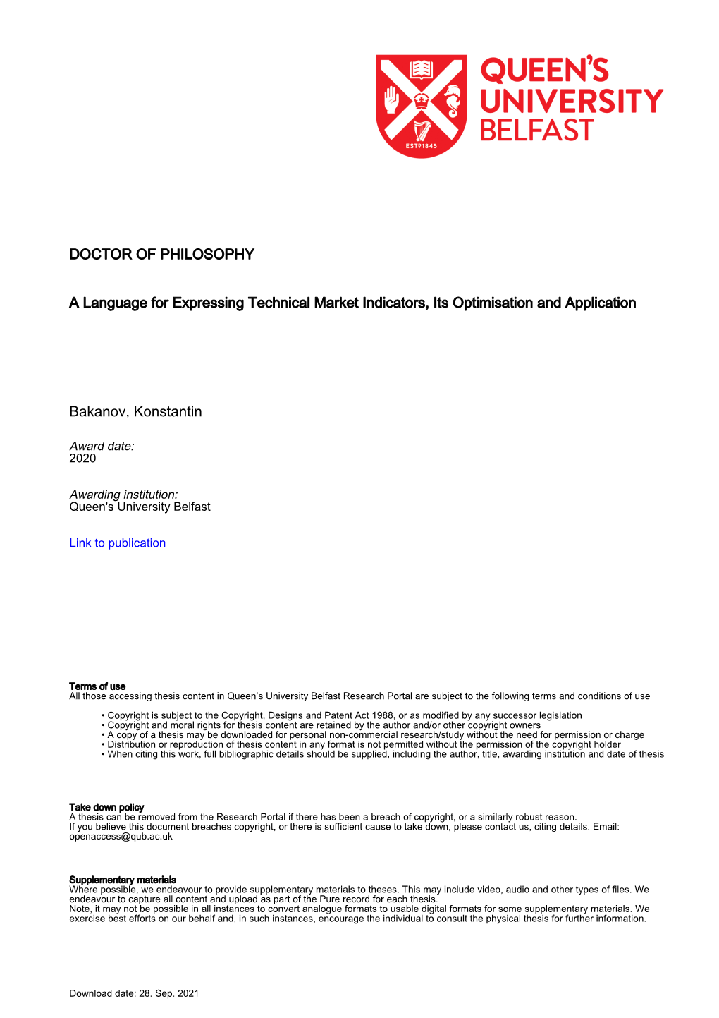 A Language for Expressing Technical Market Indicators, Its Optimisation and Application