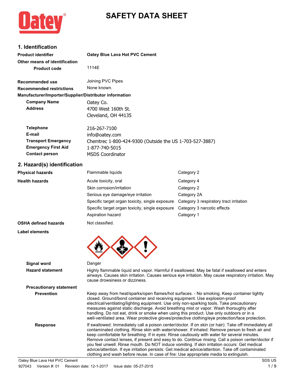 Safety Data Sheet