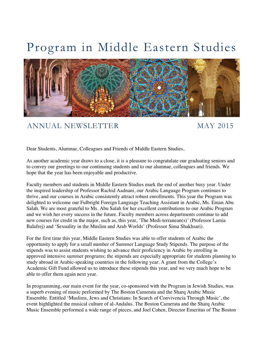 Program in Middle Eastern Studies