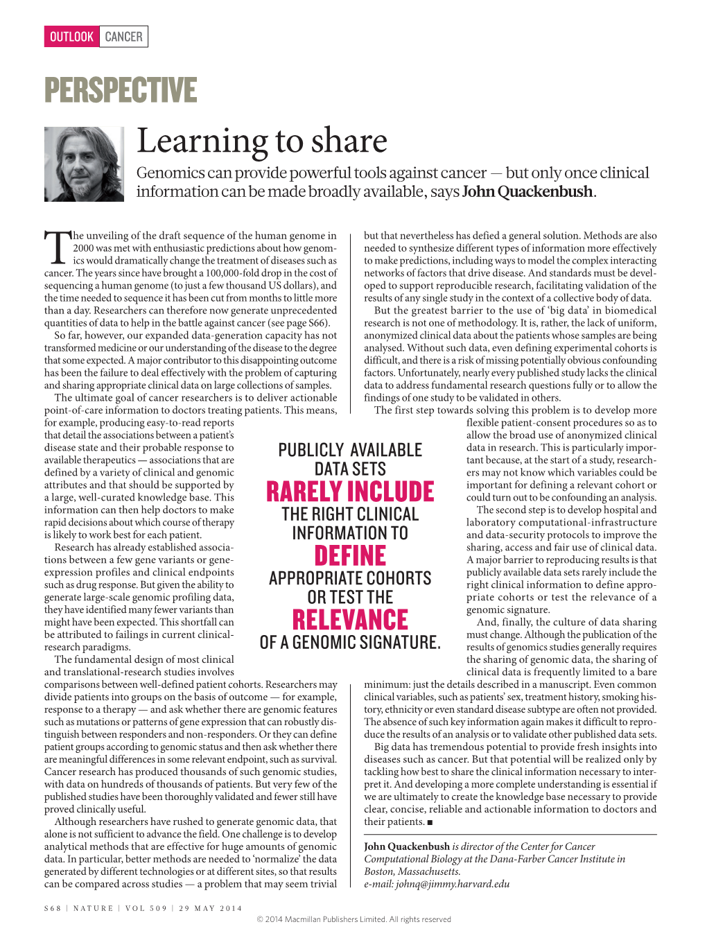 Perspective: Learning to Share