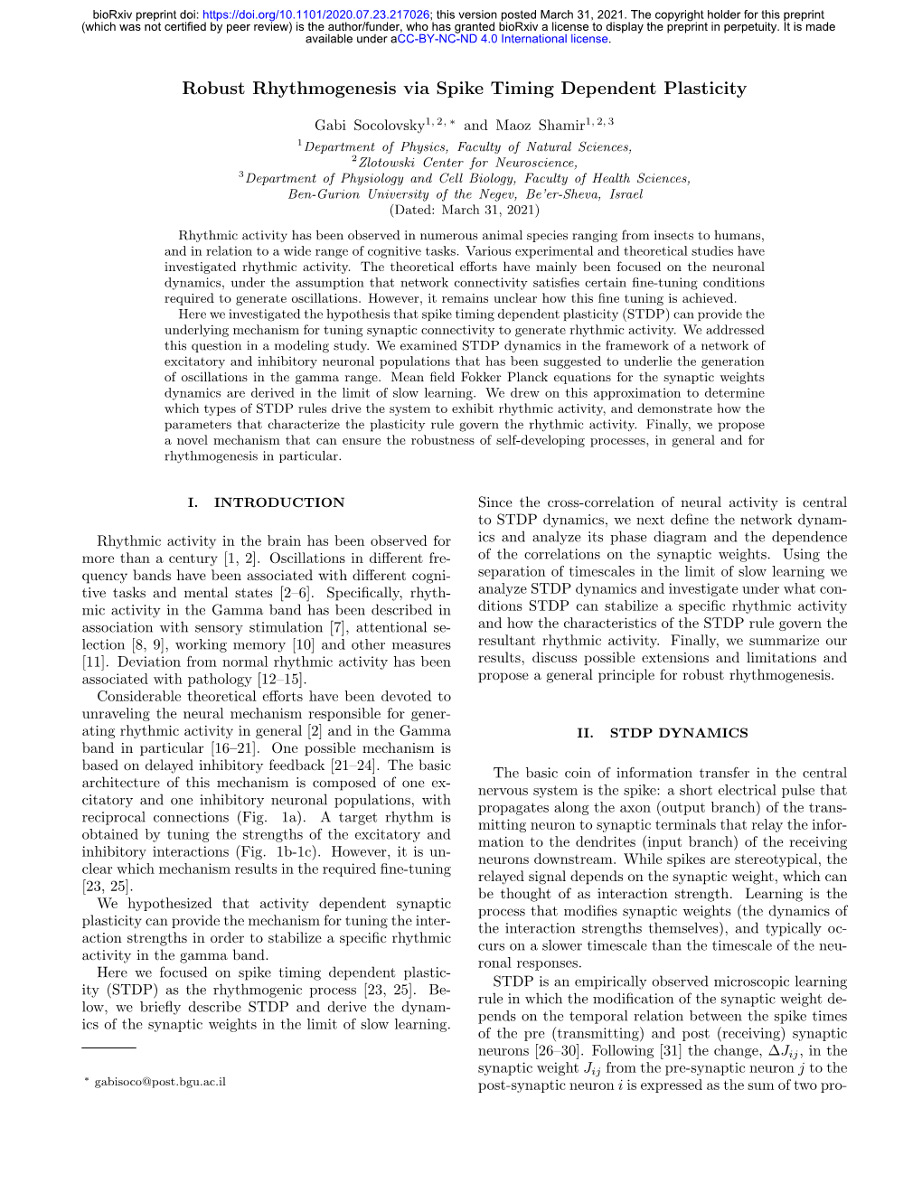 Robust Rhythmogenesis Via Spike Timing Dependent Plasticity