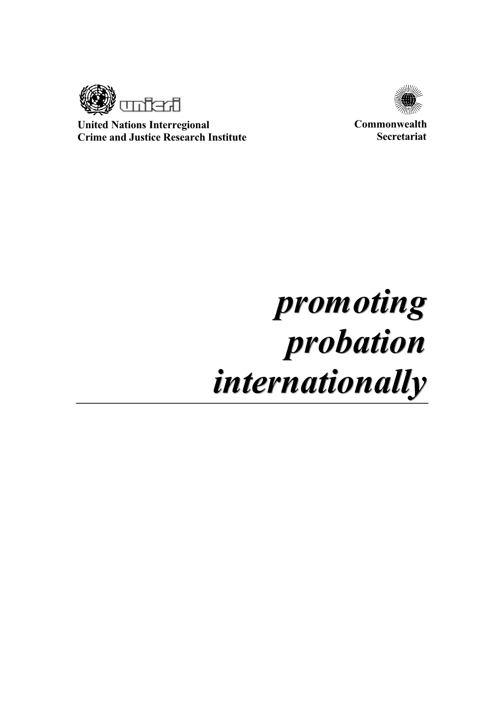 Promoting Probation Internationally