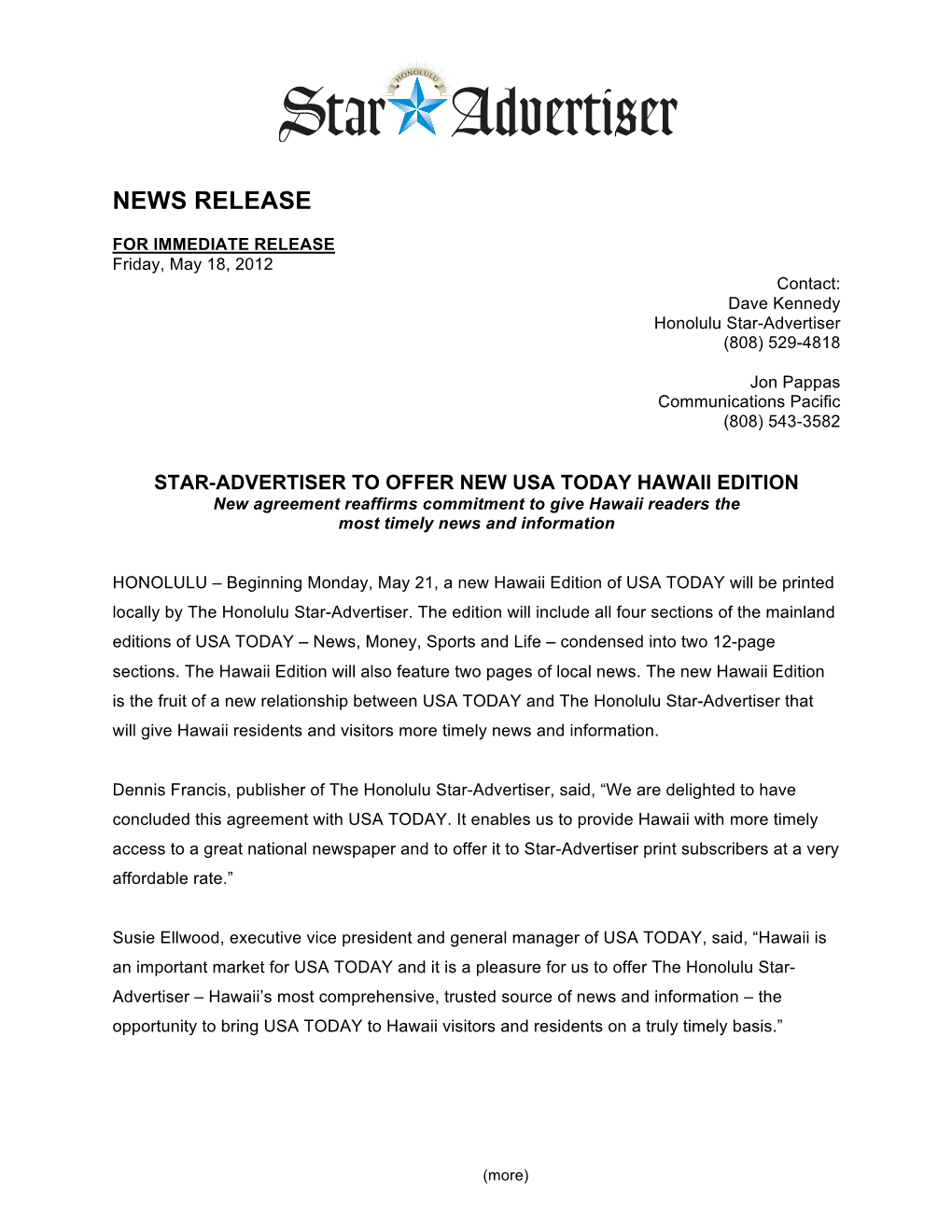 News Release