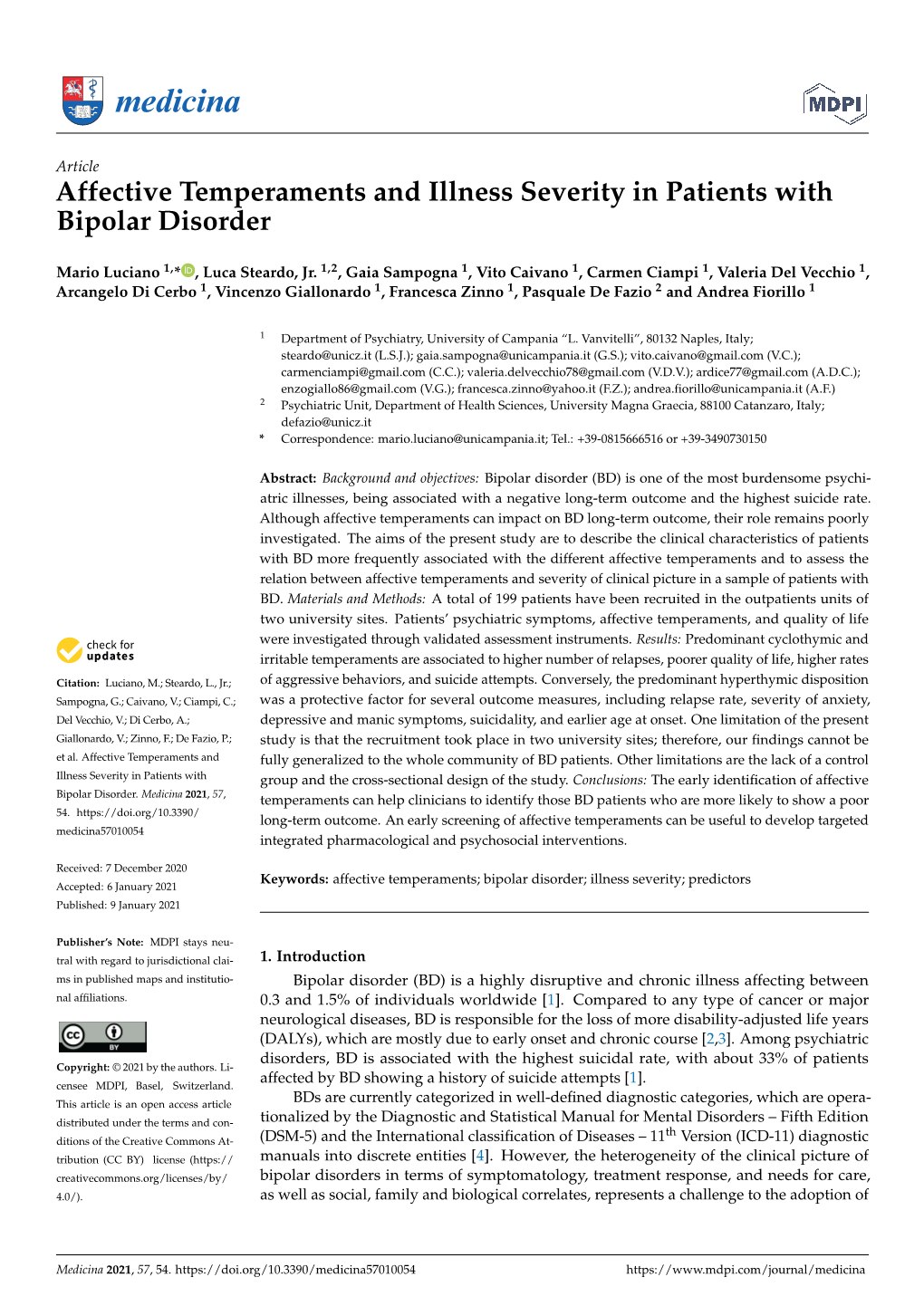 Affective Temperaments and Illness Severity in Patients with Bipolar Disorder