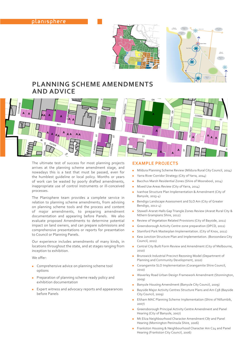 Planning Scheme Amendments and Advice