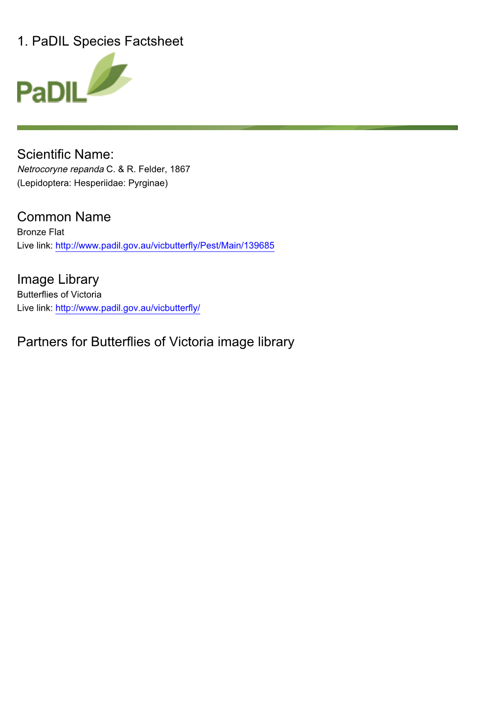 1. Padil Species Factsheet Scientific Name: Common Name Image