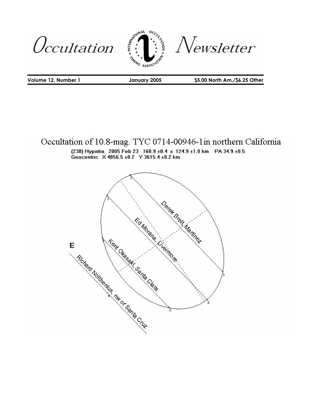 Occultation Newsletter Volume 8, Number 4