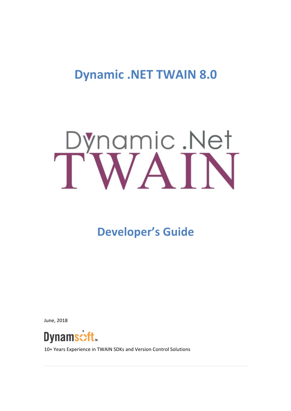 Dynamic .NET TWAIN 8.0